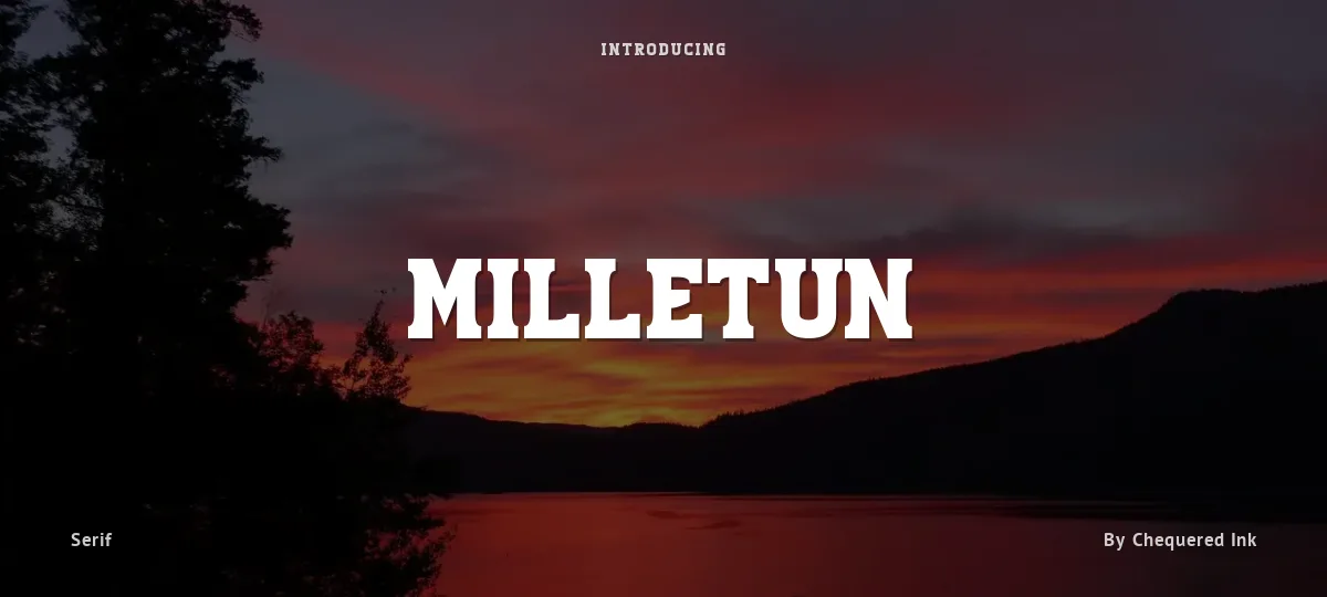 Milletun font preview