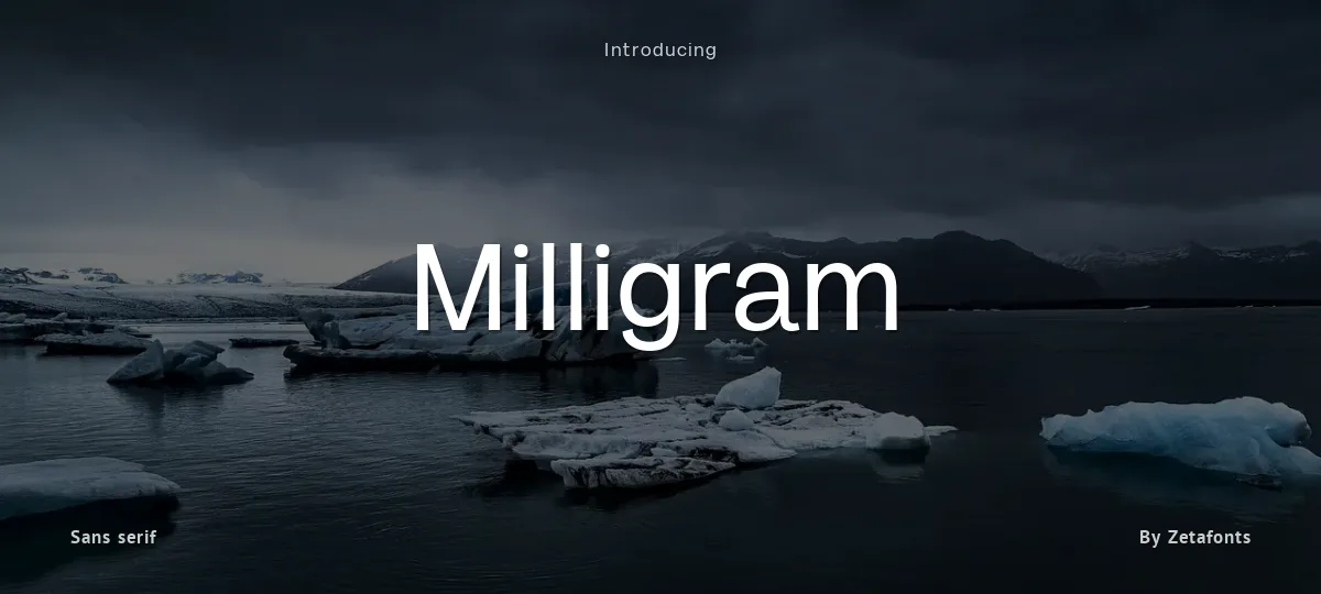 Milligram font preview