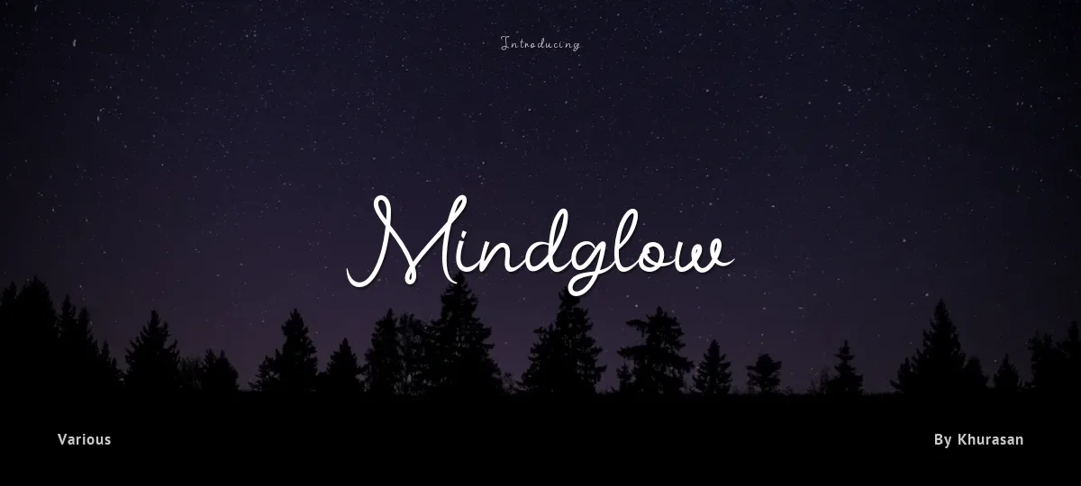 Mindglow font preview
