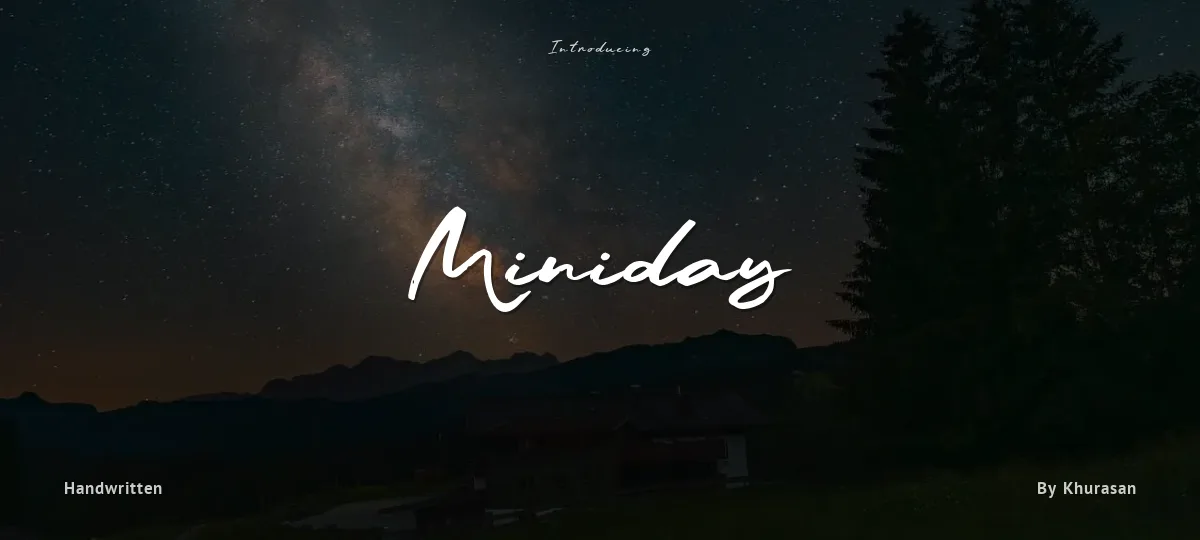 Miniday font preview