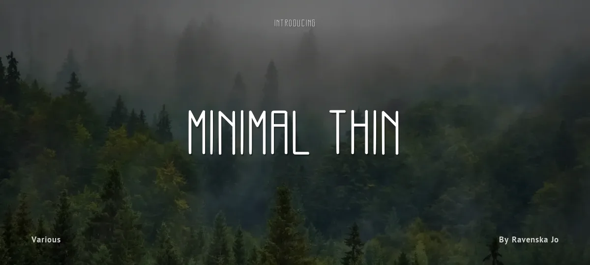 Minimal Thin font preview