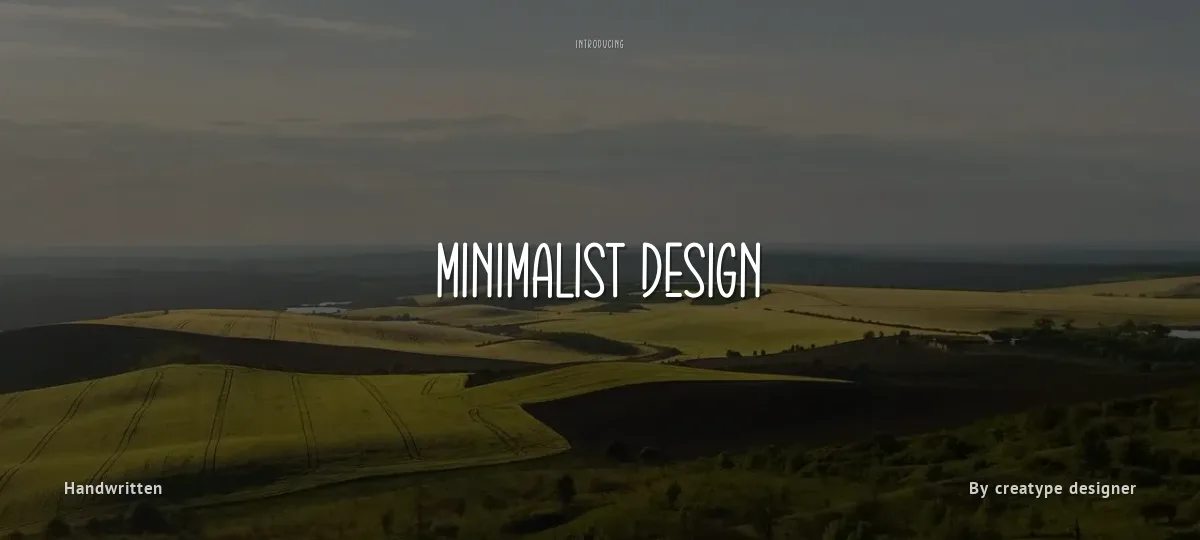 Minimalist Design font preview