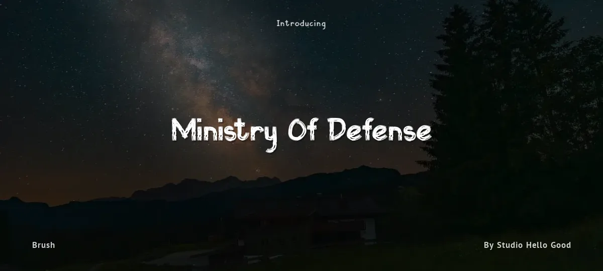 Ministry Of Defense font preview