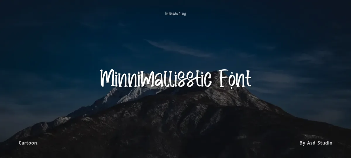Minnimallisstic Font font preview
