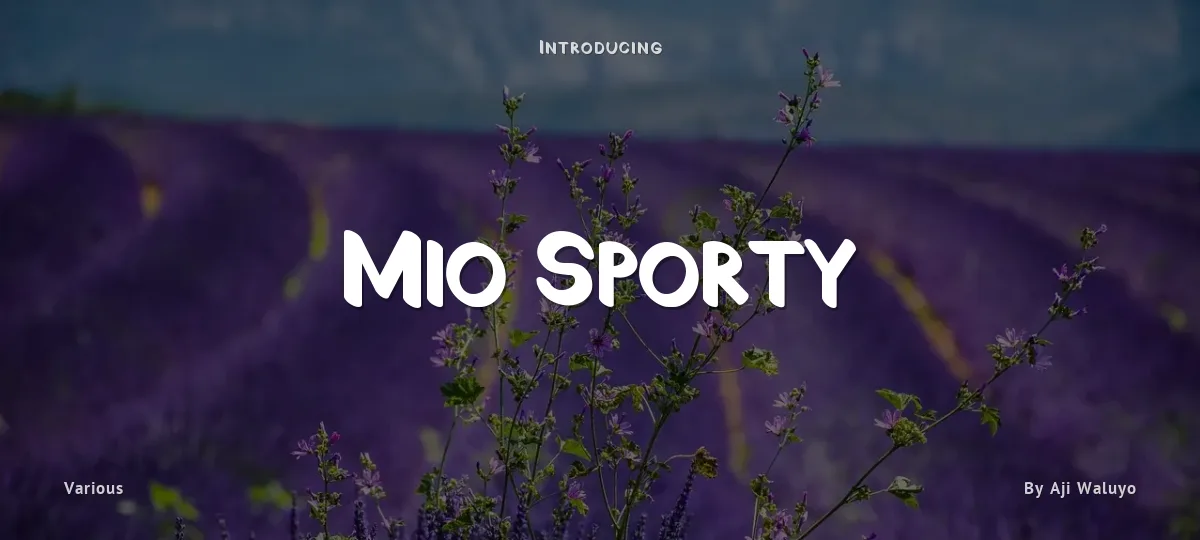 Mio Sporty font preview
