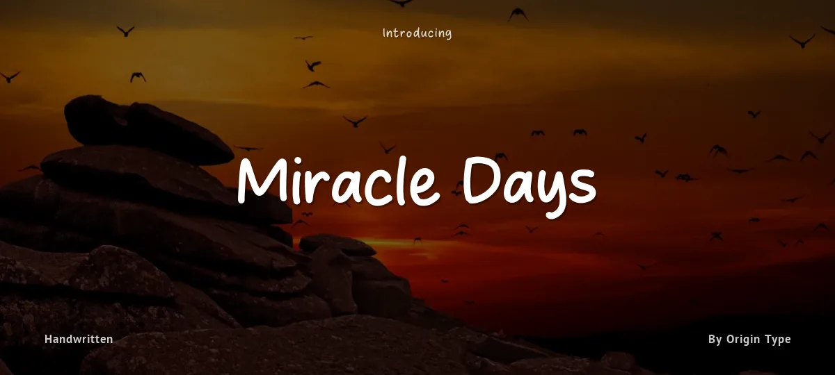 Miracle Days font preview