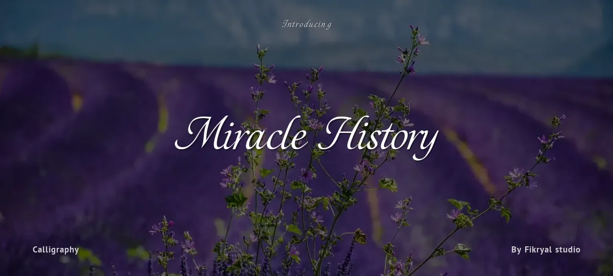 Miracle History font preview