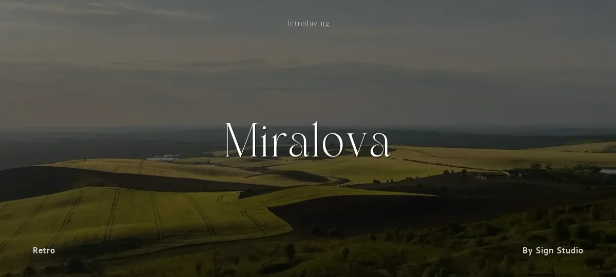 Miralova font preview