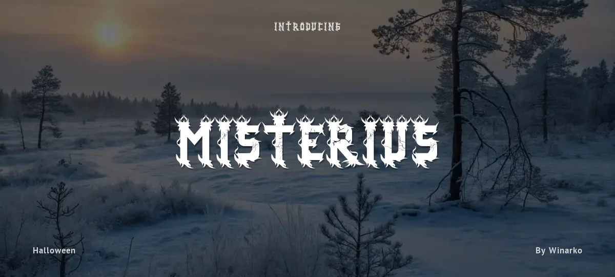 Misterius font preview