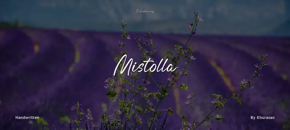Mistolla font preview