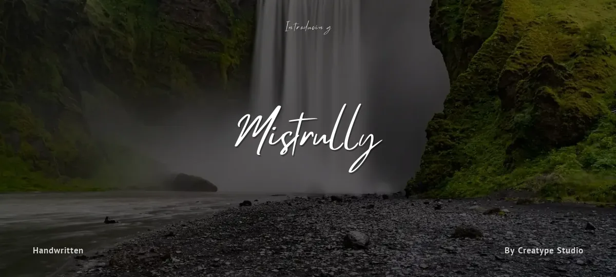Mistrully font preview