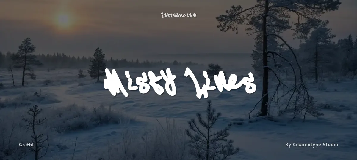 Misty Lines font preview
