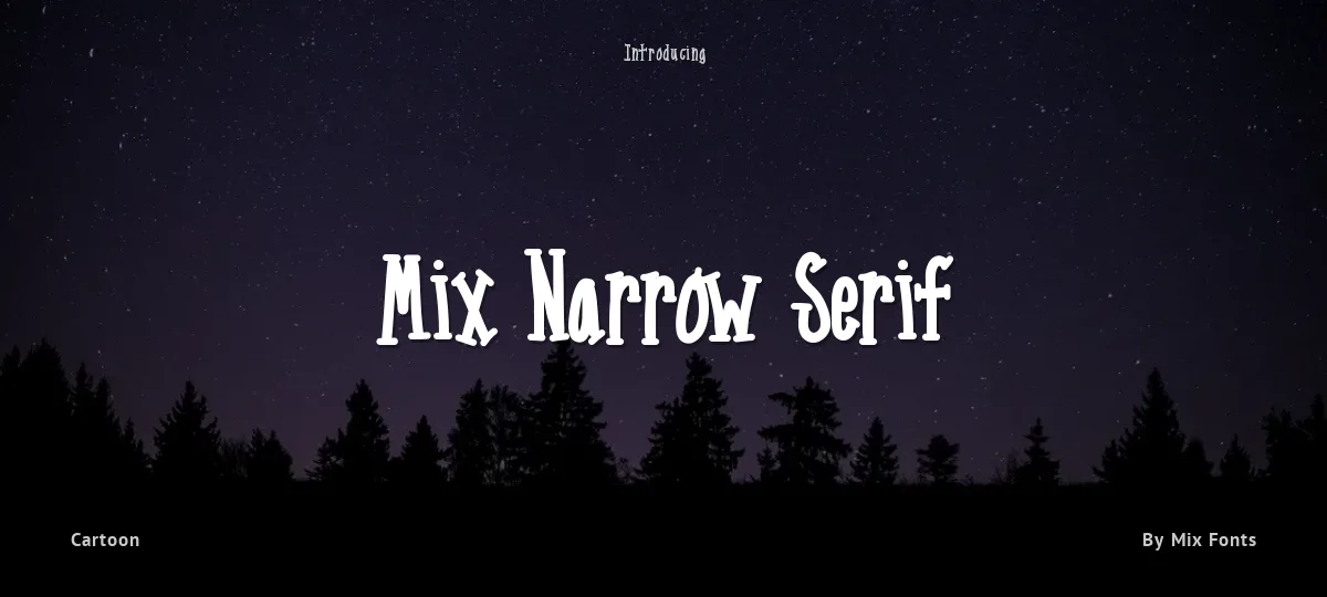 Mix Narrow Serif font preview