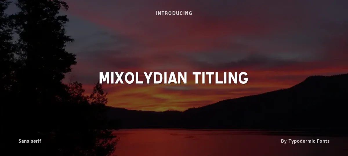 Mixolydian Titling font preview