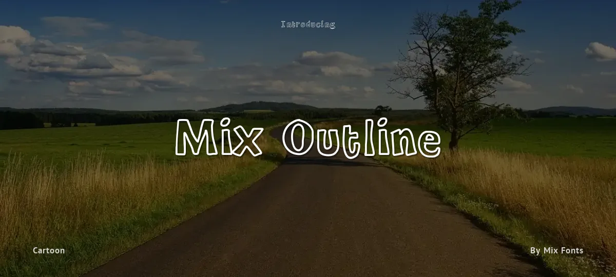 Mix Outline font preview