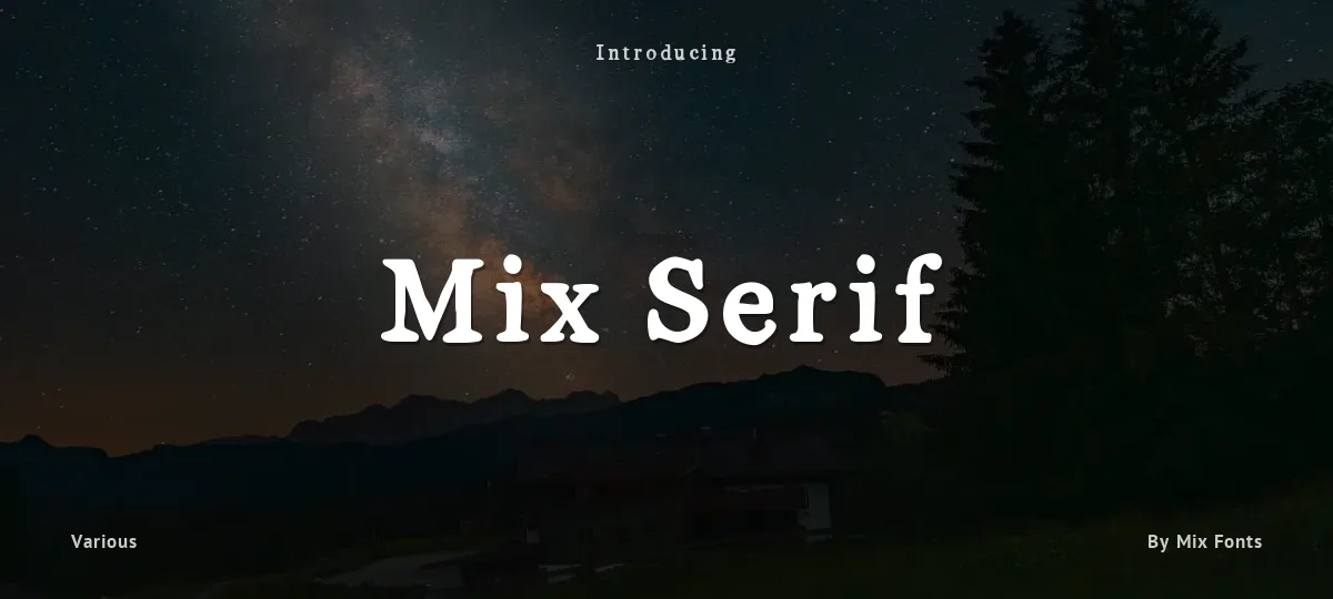 Mix Serif font preview