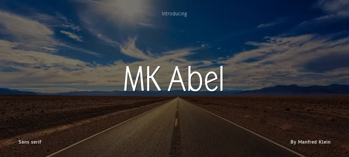 MK Abel font preview