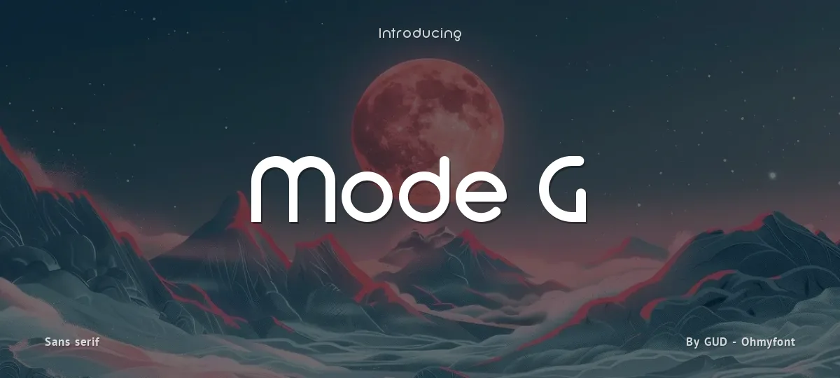 Mode G font preview