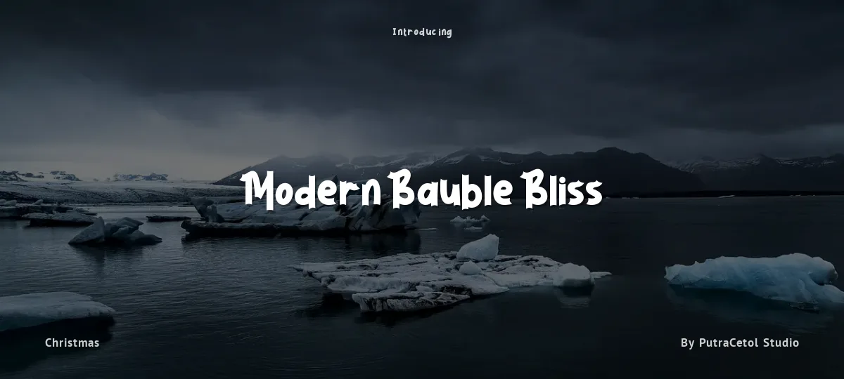 Modern Bauble Bliss font preview