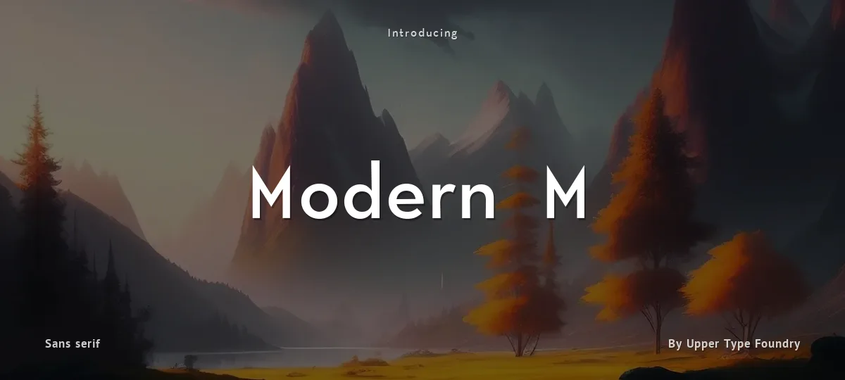 Modern M font preview