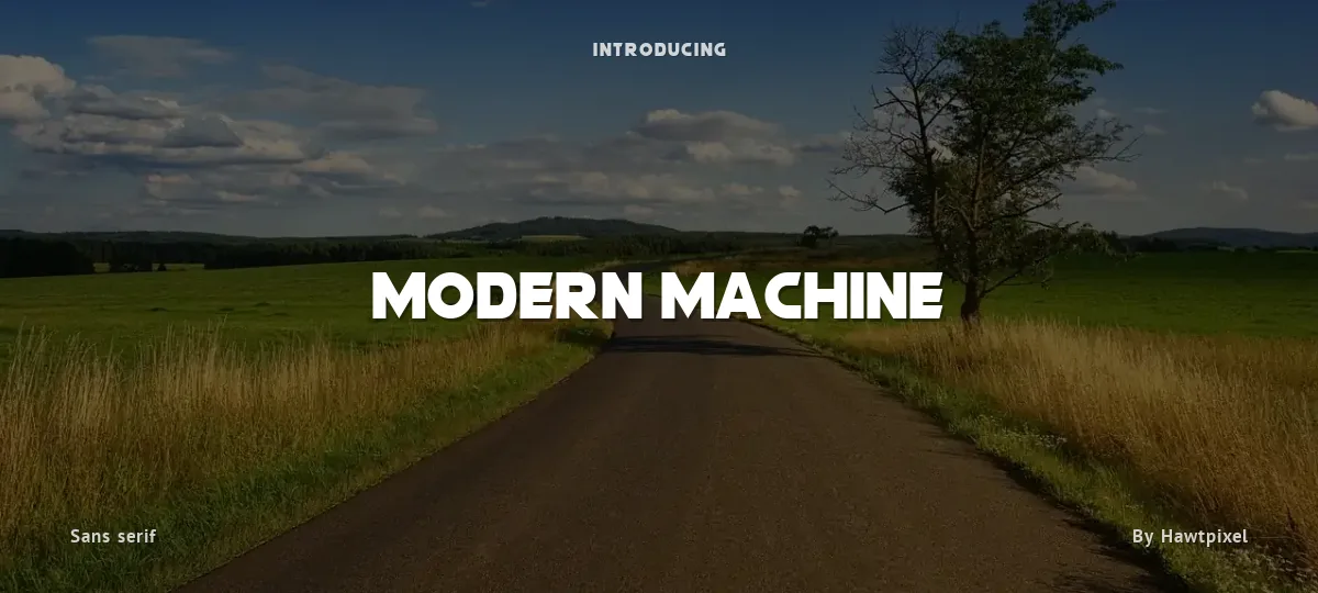 Modern Machine font preview