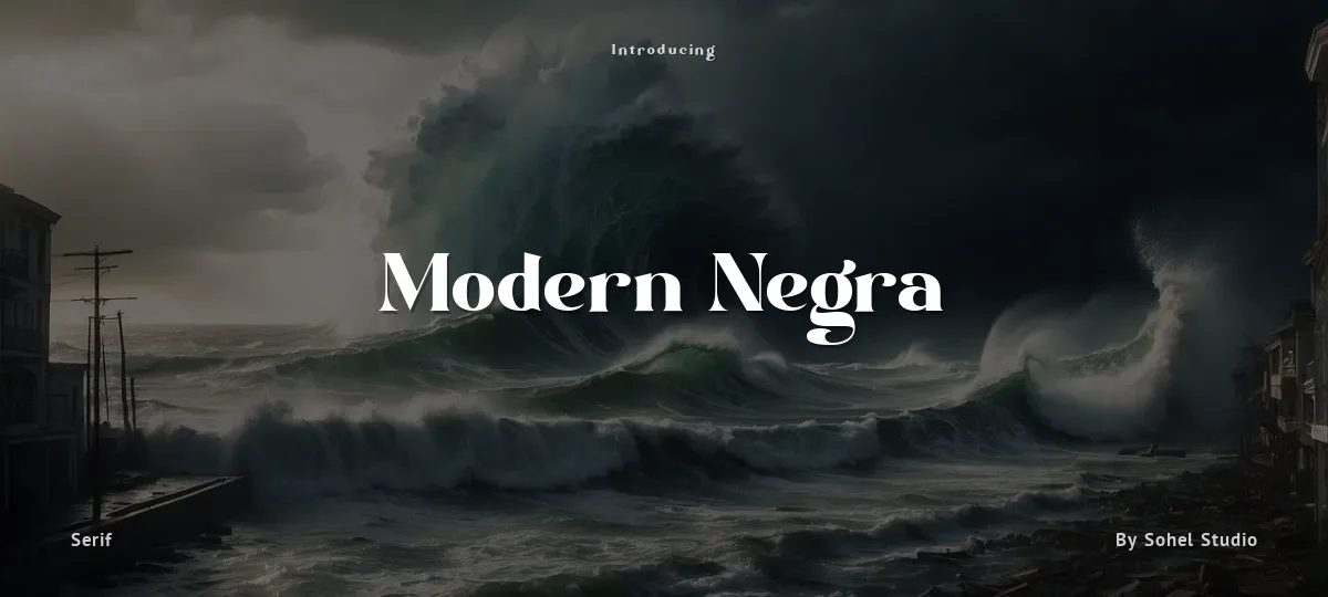 Modern Negra font preview