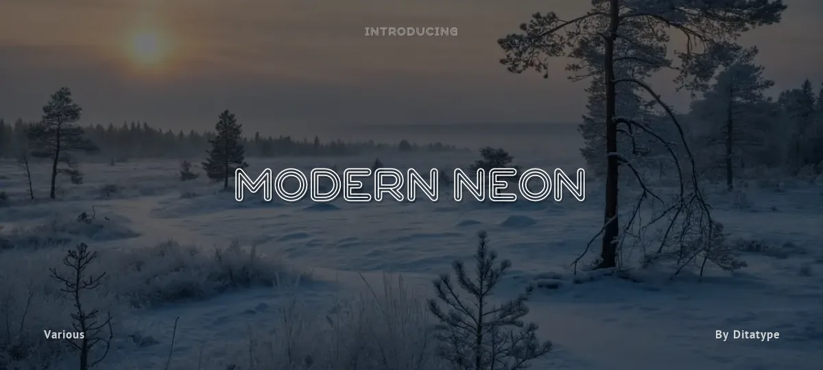 Modern Neon font preview