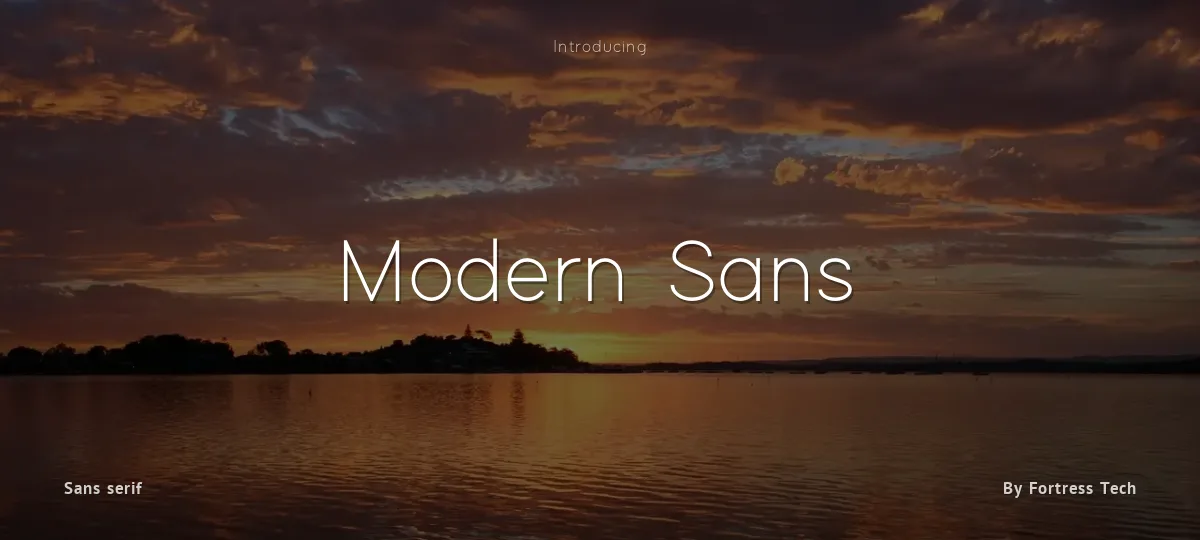 Modern Sans font preview