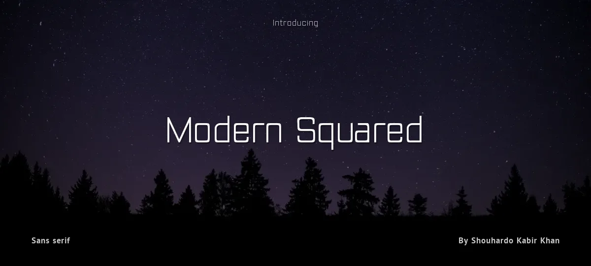 Modern Squared font preview