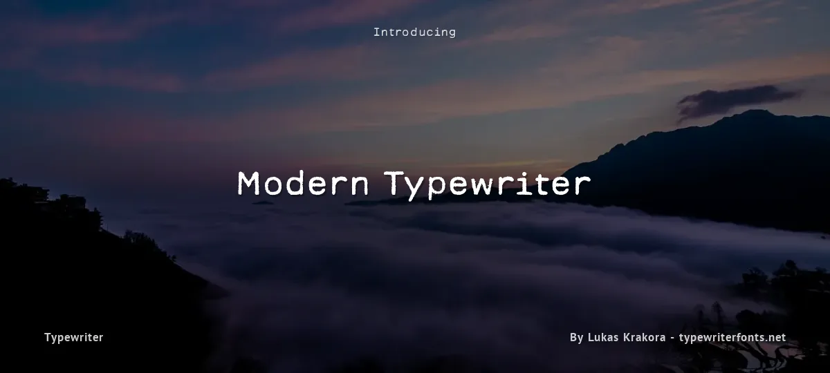 Modern Typewriter font preview