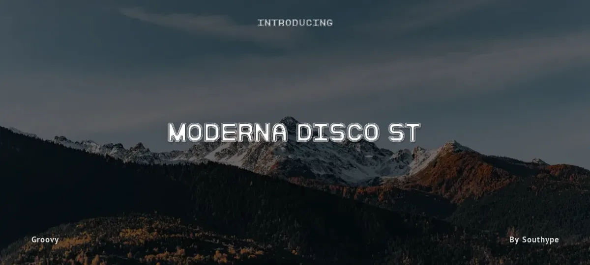 Moderna Disco St font preview