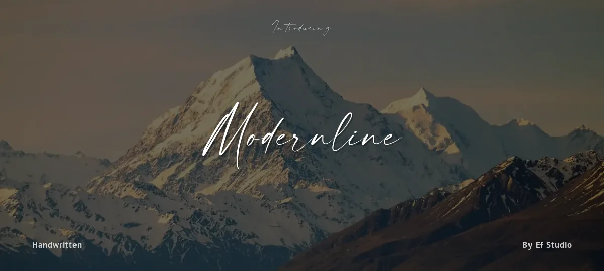 Modernline font preview