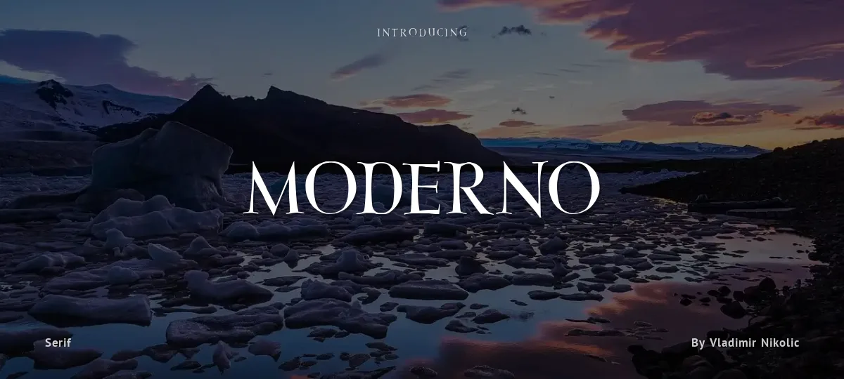 Moderno font preview