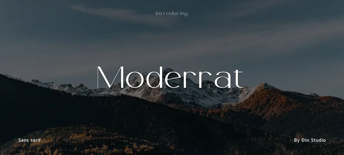 Moderrat font preview