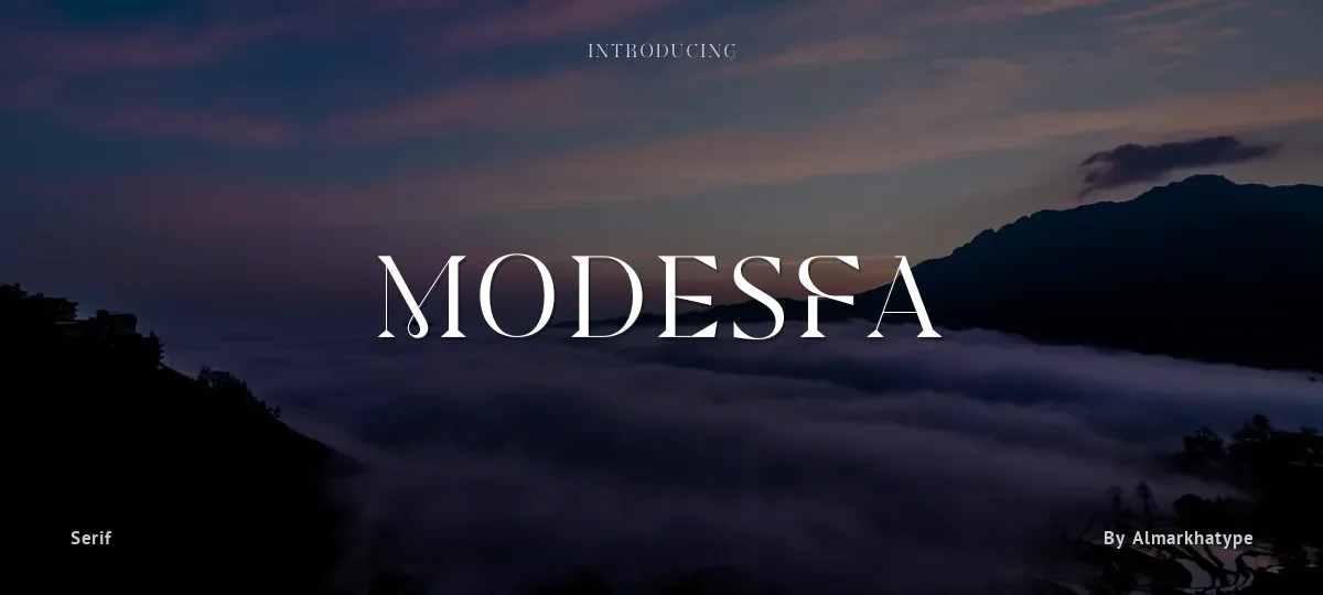 Modesfa font preview