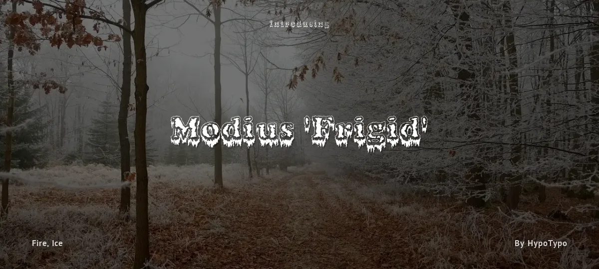 Modius 'Frigid' font preview