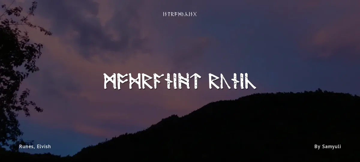 Modraniht Runic font preview