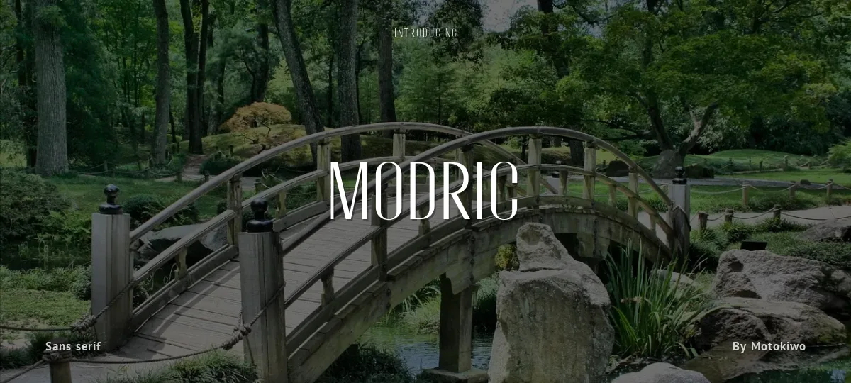 Modric font preview