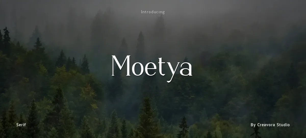 Moetya font preview