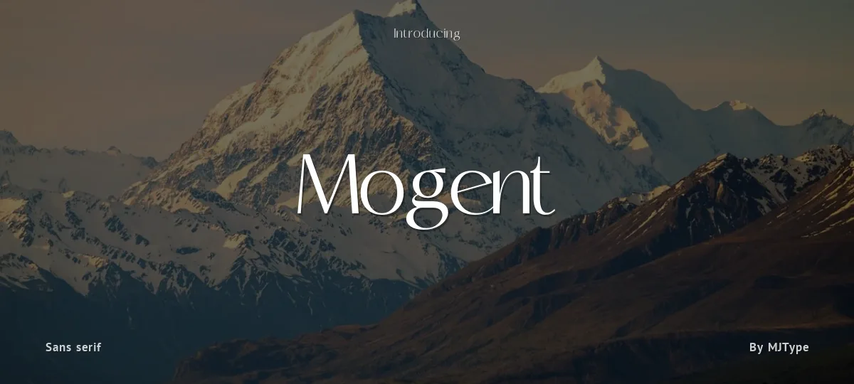 Mogent font preview