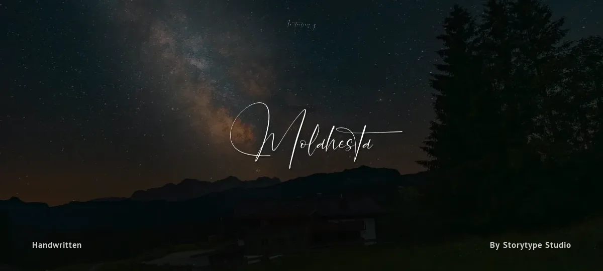 Molahesta font preview