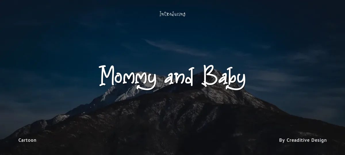Mommy and Baby font preview