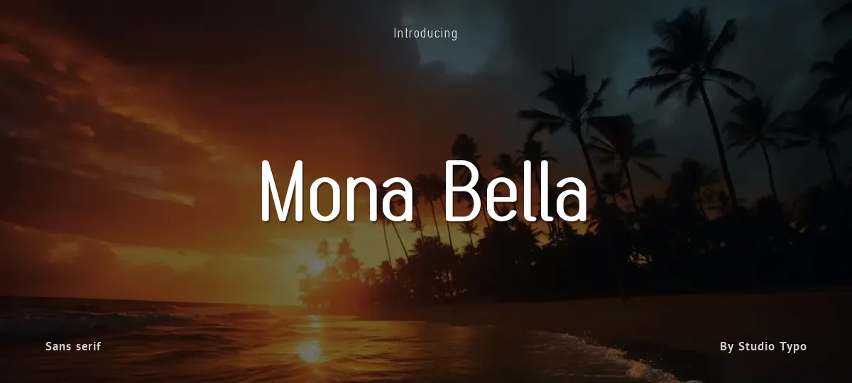 Mona Bella font preview