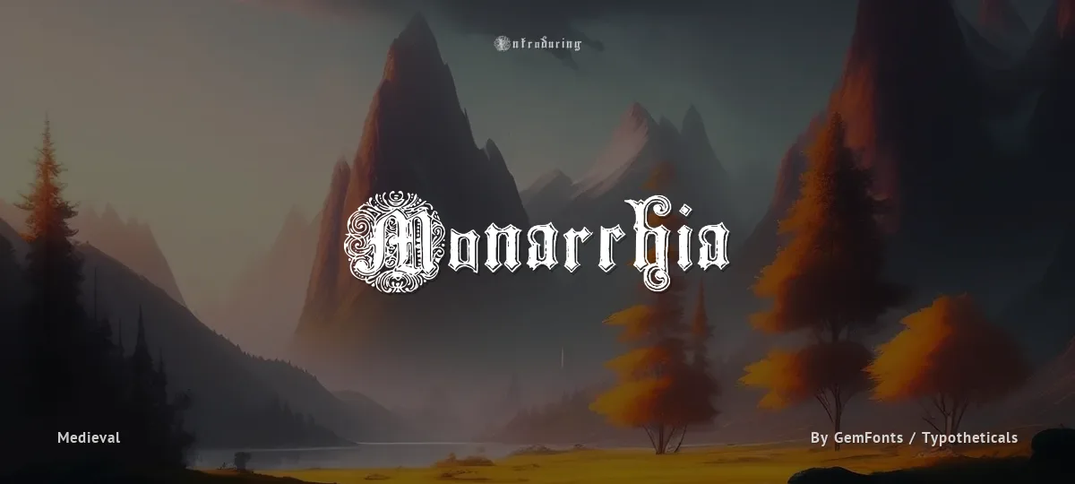Monarchia font preview