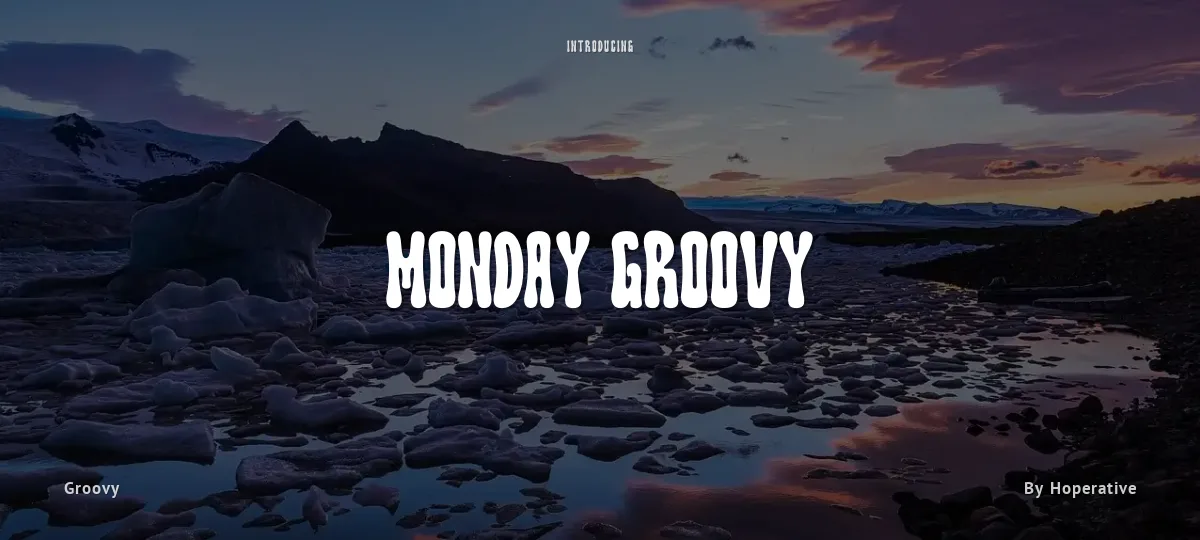 Monday Groovy font preview