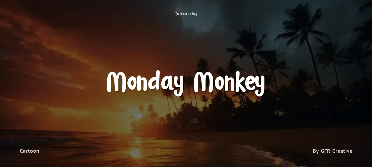 Monday Monkey font preview