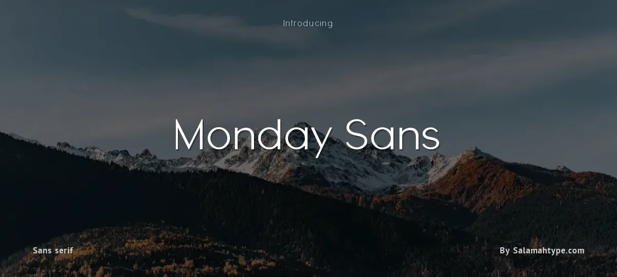 Monday Sans font preview