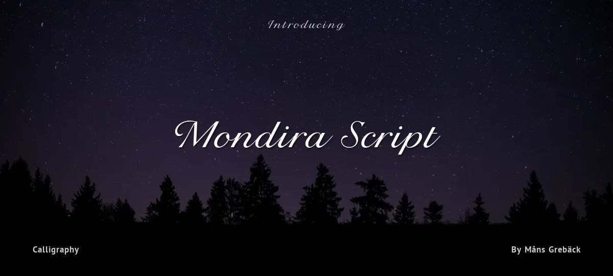 Mondira Script font preview