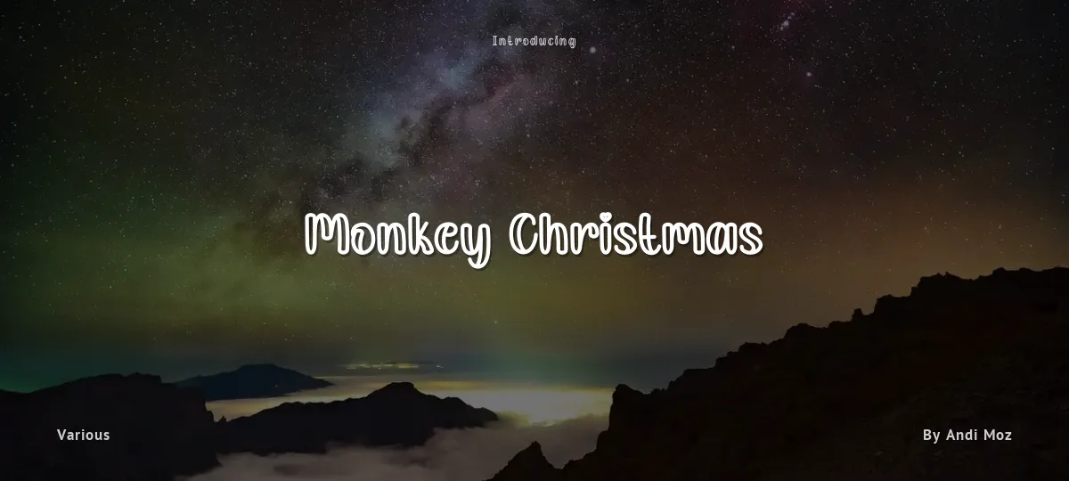 Monkey Christmas font preview