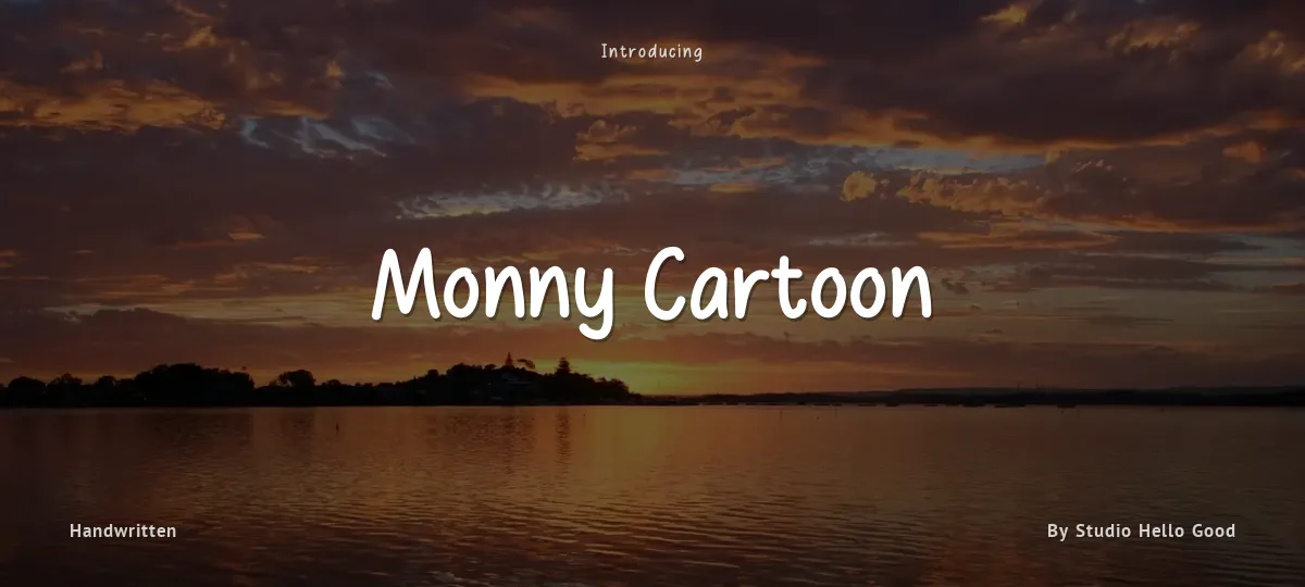 Monny Cartoon font preview